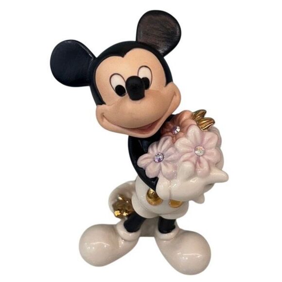 Lenox Disney Mickey & Friends Mickey's Flowers for You Figurine Classic Edition - Picture 1 of 13